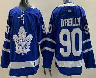Mens Toronto Maple Leafs #90 Ryan OReilly Blue Authentitc Jersey->->
